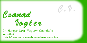 csanad vogler business card